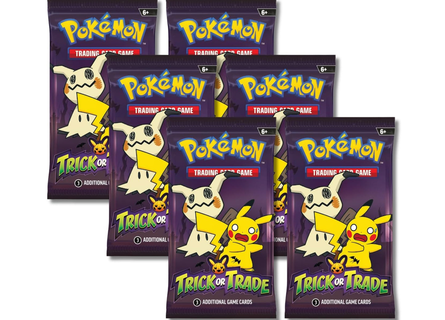 6 Trick or trade Pokémon packs